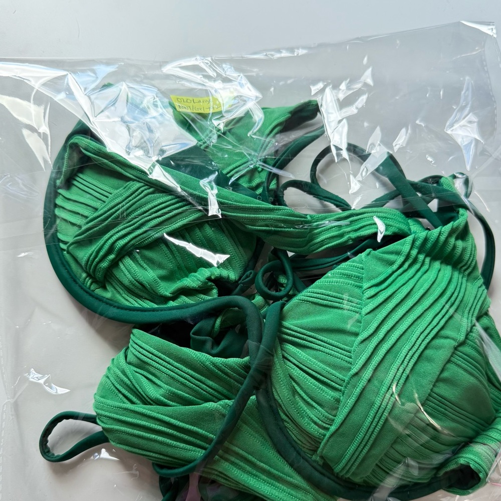 Zaful Green Ribbed Bikini Set - Picture 3 of 3